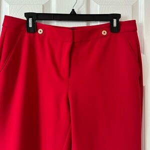 Beautiful red with gold buttons dress pants!